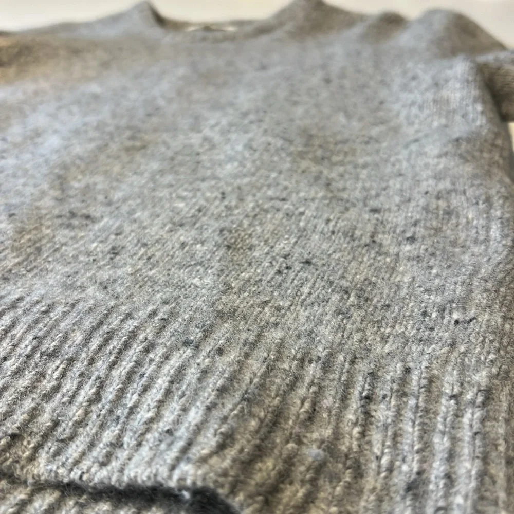 Madewell Womens Grey Merino Wool Blend Alpaca Blend Crew Neck Sweater Size XL - Picture 9 of 14